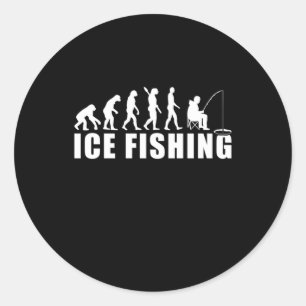 Fisher Ice Fishing Evolution Classic Round Sticker