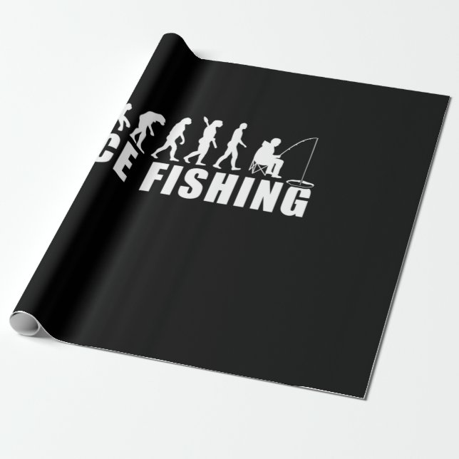 Fisher Ice Fishing Evolution Wrapping Paper (Unrolled)