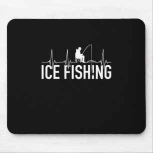 Fisher Ice Fishing Heartbeat Mouse Mat