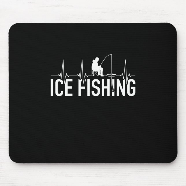 Fisher Ice Fishing Heartbeat Mouse Mat (Front)