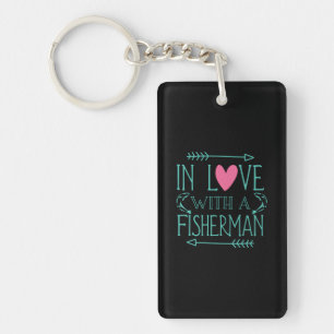 Fisher In Love With A Fisherman Key Ring