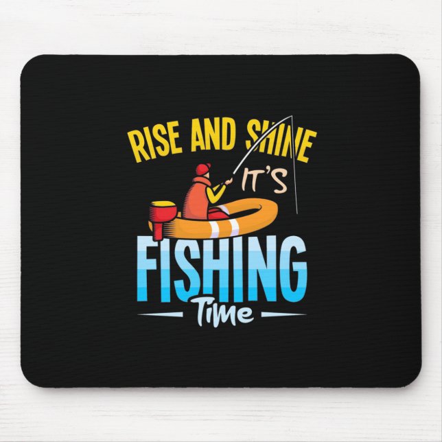 Fisher It Is Fishing Time Mouse Mat (Front)