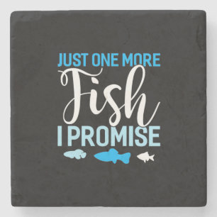 Fisher Just One More Fish Stone Coaster