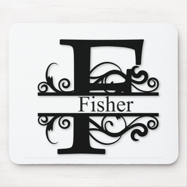 Fisher Monogram Mouse Mat (Front)