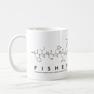 Fisher peptide name mug