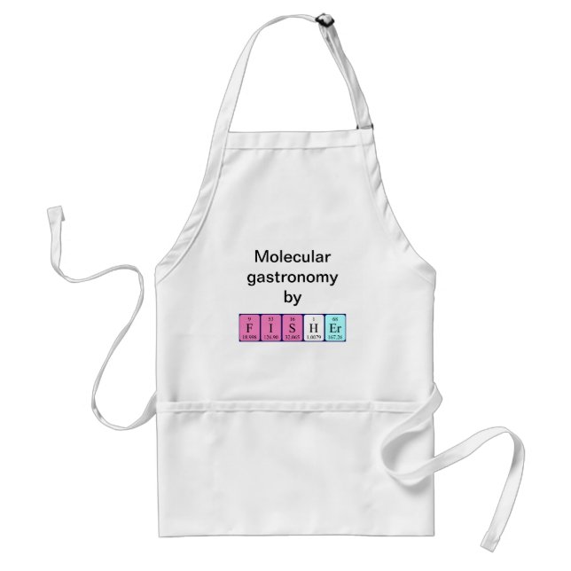 Fisher periodic table name apron (Front)