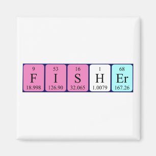 Fisher periodic table name magnet