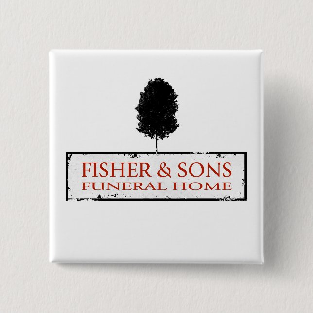 Fisher & Sons Funeral Home 15 Cm Square Badge (Front)