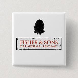 Fisher & Sons Funeral Home 15 Cm Square Badge