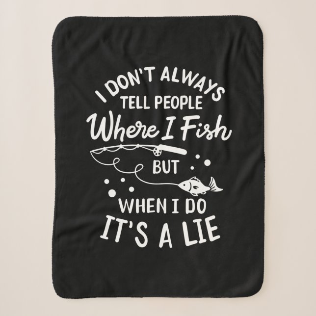 Fisher Where I Fish Sherpa Blanket (Front)