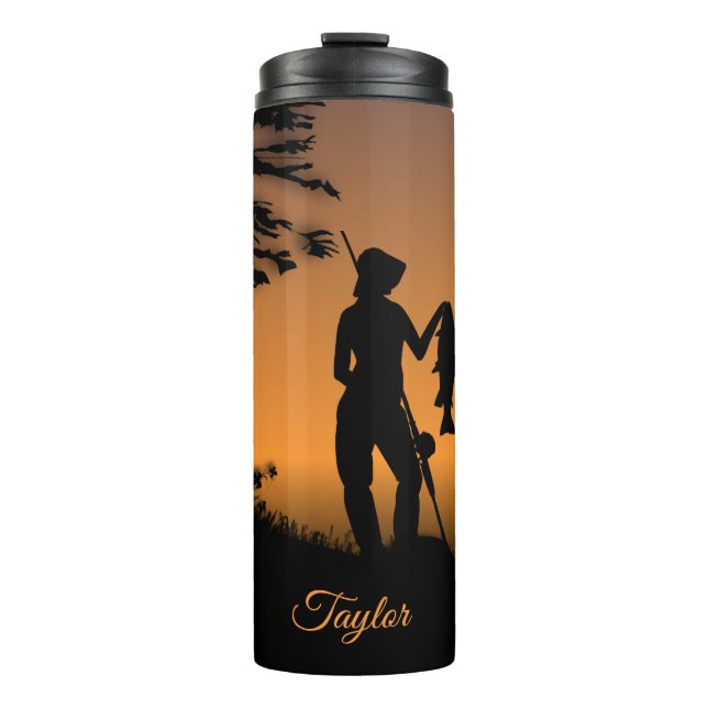 Fisher Woman at Dusk Personal Thermal Tumbler (Front)