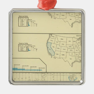 Fisheries and whaling grounds metal tree decoration