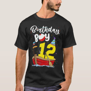 Fisherman 12th Birthday Boy Fishing 12 Year Old Th T-Shirt