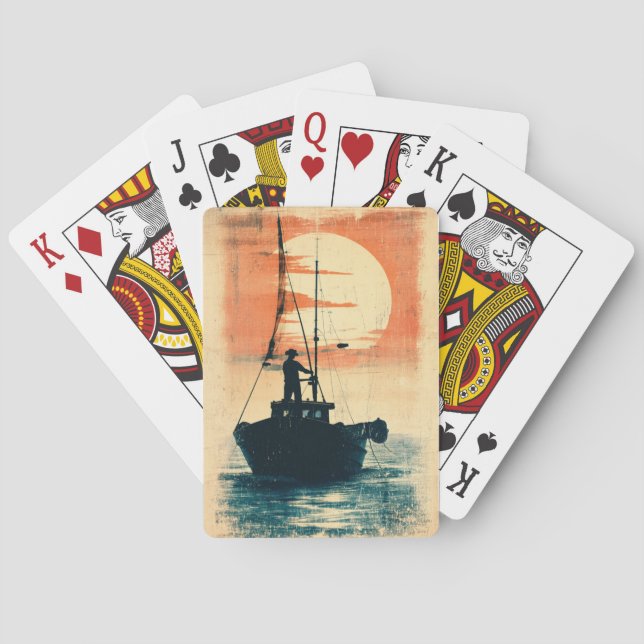 Fisherman (1) 1960s -Inspired Graphics Playing Cards (Back)