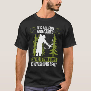 Fisherman Airboat Bowfishing Spots Funny Bowfisher T-Shirt