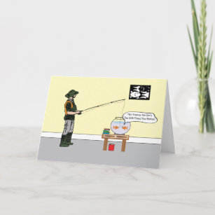 Fisherman And AS Fish Bowl Birthday Card