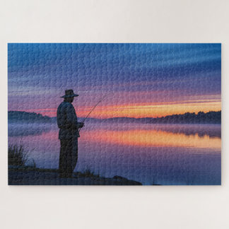 Fisherman at Sunset Jigsaw Puzzle