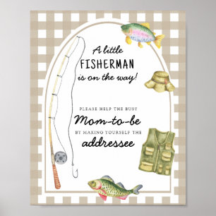 Fisherman baby shower - Help the Busy Mum-to-Be Poster