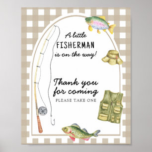 Fisherman baby shower - Thank you for coming Poster