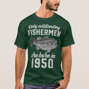 Fisherman Birthday Party Fishing Angler Fish 1950 T-Shirt