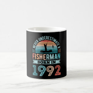 Fisherman born 1992 Fishing 30th Birthday Gift Coffee Mug