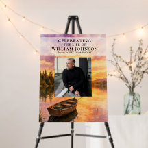 Fisherman Celebration of Life Photo Welcome Sign