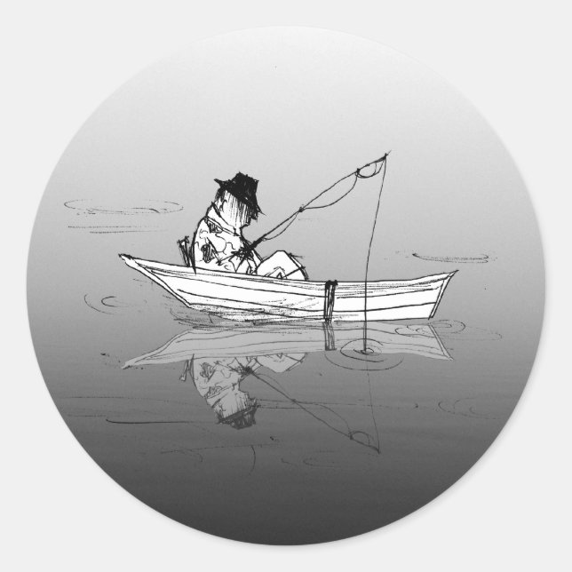 Fisherman Classic Round Sticker (Front)