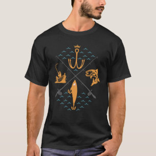 Fisherman Compass Father's Day Fishing Gear T-Shirt