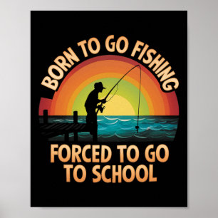 Fisherman Cool Fishing For Mens Women Kids B Fishi Poster