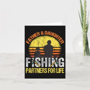 Fisherman Dad And Daughter Fishing Partners For Li Card