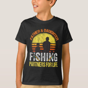 Fisherman Dad And Daughter Fishing Partners For Li T-Shirt