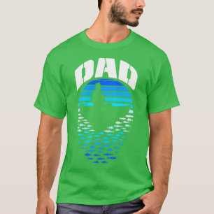 Fisherman Dad Fishing Boat Funny Vintage Retro Sun T-Shirt