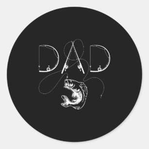 Fisherman Dad Fishing Enthusiast Fish Lover Daddy Classic Round Sticker