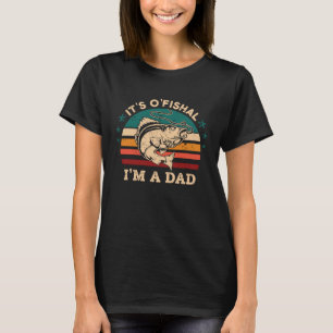 Fisherman Dad Walleye Fishing Pun New Father Pregn T-Shirt