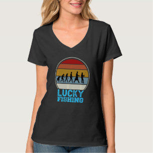 Fisherman Evolution Sarcastic Bass Luck Fishing To T-Shirt