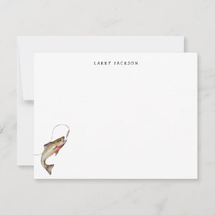 Fisherman Fish and hook Personalised Card