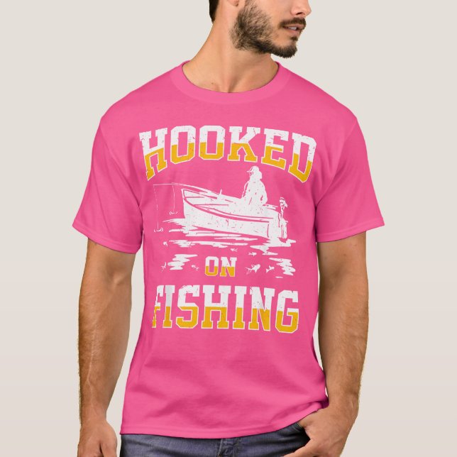 Fisherman Fish Catcher Fisher Fishing Rod Night Fi T-Shirt (Front)