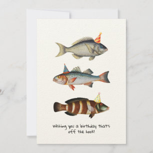 Fisherman Fish Hat Fun Birthday Card