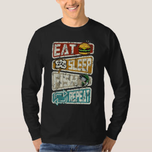 Fisherman Fishing Eat Sleep Fish Repeat Angling T-Shirt