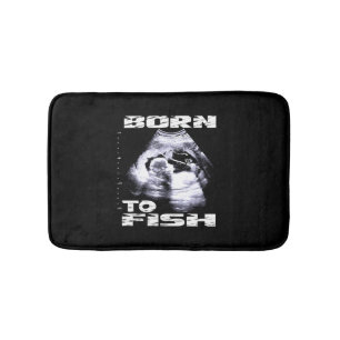 Fisherman Fishing Fishing Funny Angler Fishing Rod Bath Mat