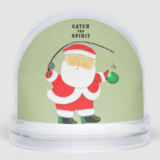 Fisherman Fishing Holiday Gift Snowglobe
