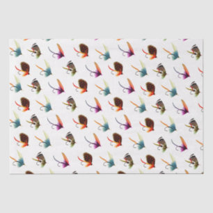 Fisherman Fly Fishing Flies Tissue Paper