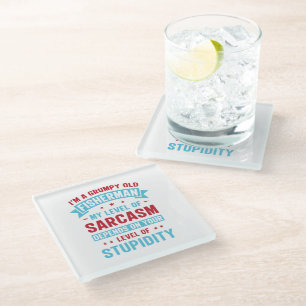 Fisherman Funny Sarcasm Novelty Humour Gift Glass Coaster