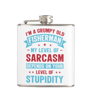 Fisherman Funny Sarcasm Novelty Humour Gift Hip Flask