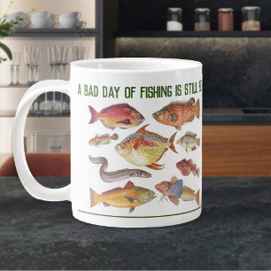 Fisherman Gift. Fishing or Angling Large Coffee Mug