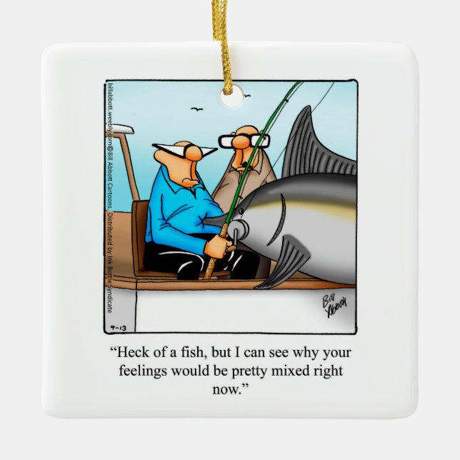 Fisherman Humour Christmas Ornament  (Front)