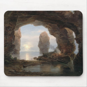 Fisherman in a Grotto, Helgoland, 1850 (oil on can Mouse Mat