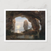 Fisherman in a Grotto, Helgoland, 1850 (oil on can