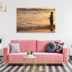 Fisherman in Bali, Indonesia - Canvas Art Print