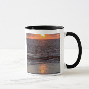 Fisherman in Byblos at sunset, Lebanon Mug